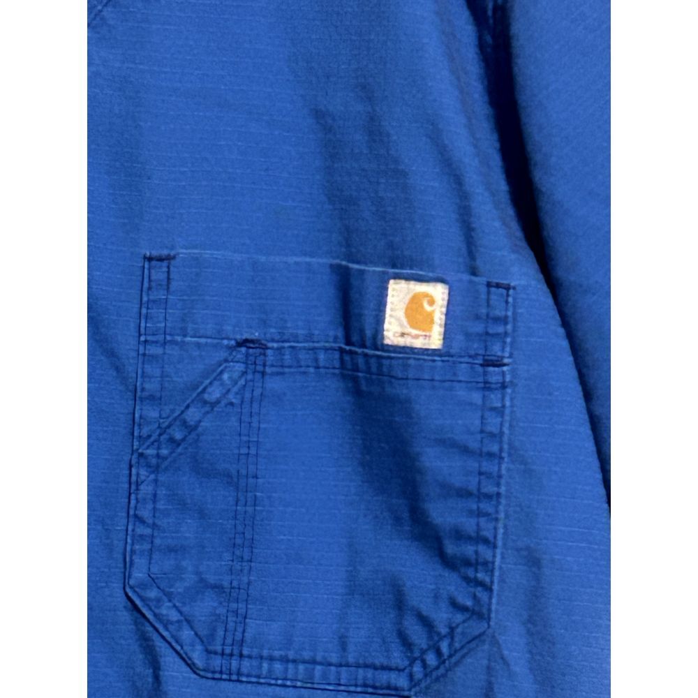 Carhartt Scrub Top Size Small Navy Blue Short Sleeve C15108‎